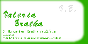 valeria bratka business card